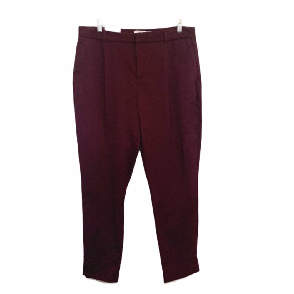 NWT Old Navy Wine Burgundy Cropped Knit Pants 10